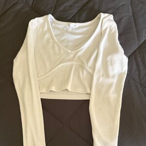 Women's Cream Long Sleeve Top